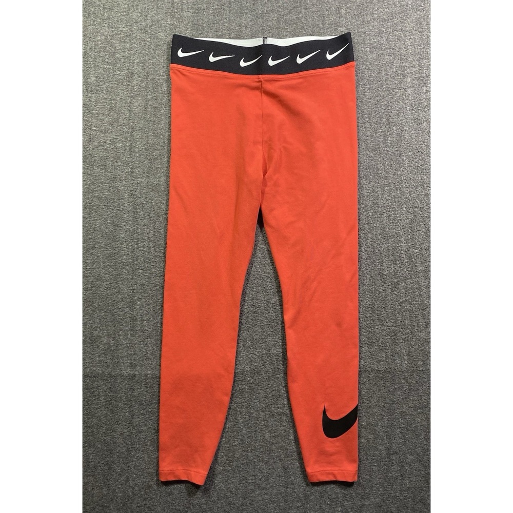 Nike Women's Red Athletic Cotton Polyester Spandex Elastic Waist Size L